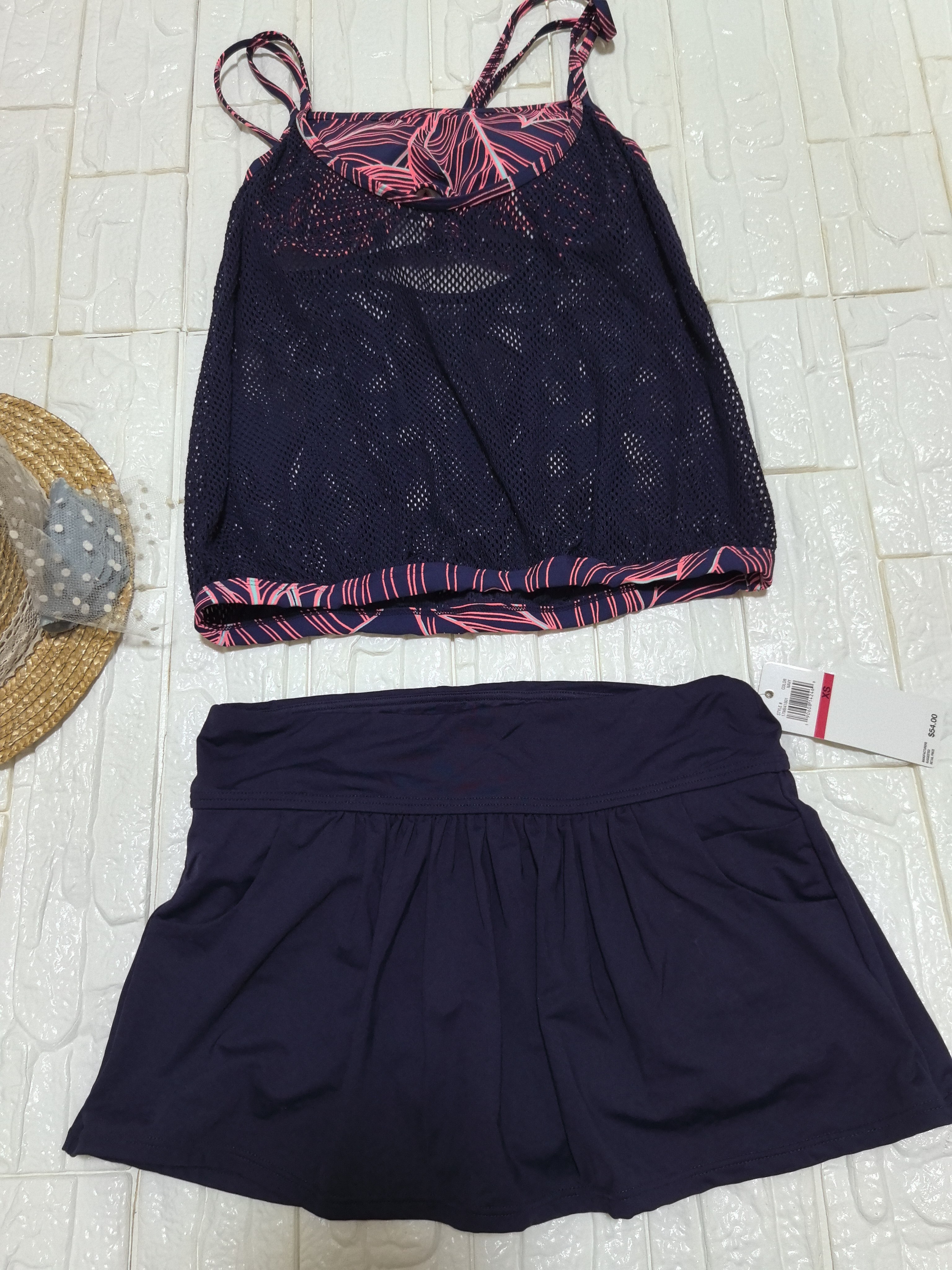 出口原单泳衣泳衣女分体两件套性感比基尼平胸小胸聚拢显瘦温泉