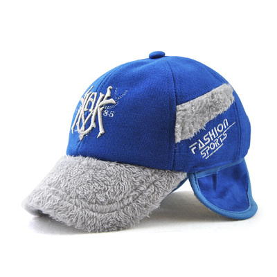 3-6岁男儿童秋冬棒球帽带护耳朵