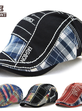 帽子男春秋鸭舌帽韩版贝雷帽女户外防晒遮阳帽百搭前进帽画家帽潮