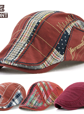 2025新款帽子男女时尚红色本命年贝雷帽时尚洋怕了复古鸭舌帽潮帽