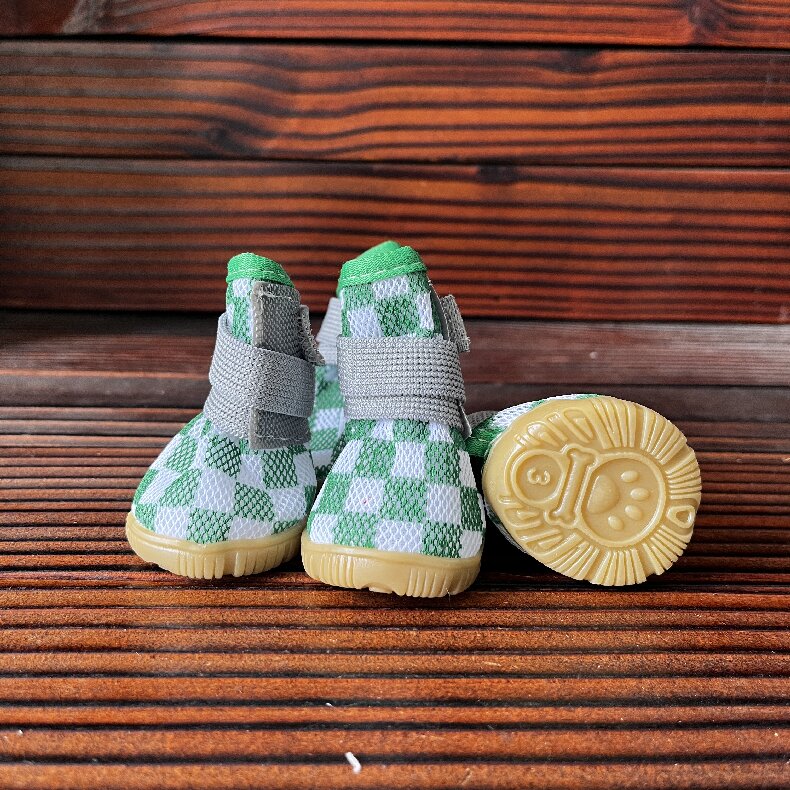 28省包邮 弹力绑带透气网格鞋 牛筋底网格狗鞋 狗狗鞋子泰迪鞋