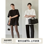 SOTHEA早秋季 时髦大廓形空气层休闲宽松气质短款 连衣裙女