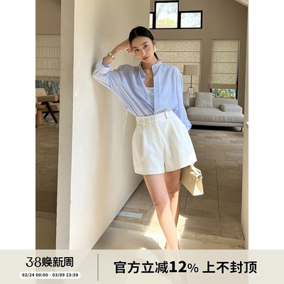 显瘦高腰百搭短裤小A气质款