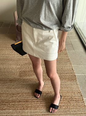 SOTHEA 2025年韩国进口荃棉假两件牛仔短裤裙裤超短包臀半身裙女