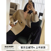 SOTHEA 毛呢外套 ji致剪裁韩国进口羊毛收腰无领插肩袖 21秋季 新款