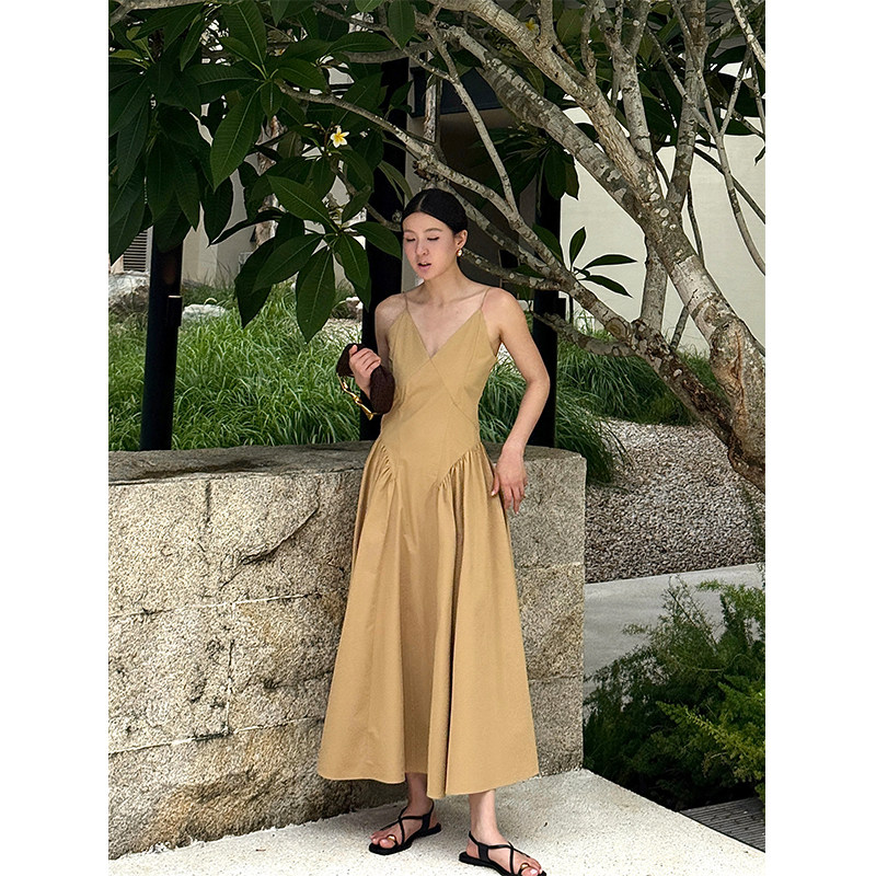 SOTHEA 夏日系列 夏季南法庄园荃棉收腰打褶宴会吊带连衣裙礼服女,女装/女士精品,连衣裙,淘宝优惠券,粉丝福利购,淘宝优惠卷