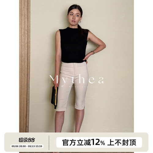 SOTHEA Clean Fit 醋酸杜邦弹力纤维修身紧身夏季五分休闲中裤