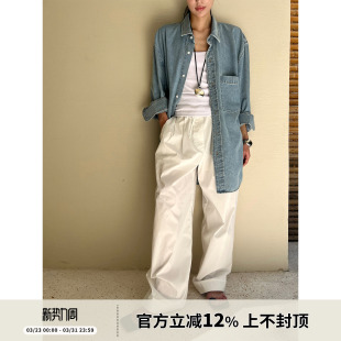 外套女春 宽松oversize休闲薄款 SOTHEA 时髦松弛感100全棉牛仔衬衫