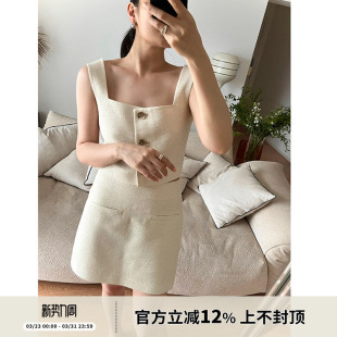 韩国弹力斜纹软呢夏日度假感小香套装 新款 22夏季 SOTHEA