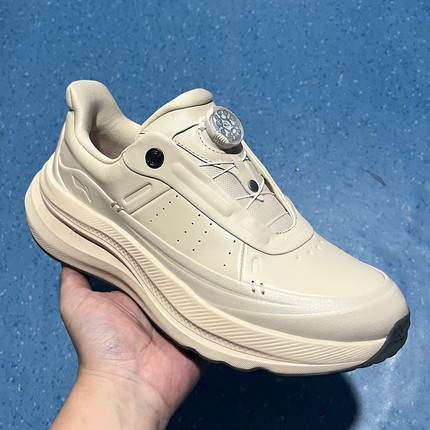 李宁X故宫联名款SOFTGO真皮BOA钮扣轻便缓震防水休闲鞋AGLV201-1