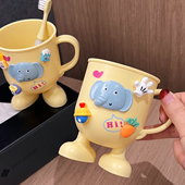 新款 小飞象漱口杯家用情侣牙杯学生宿舍牙缸儿童刷牙杯子洗漱杯