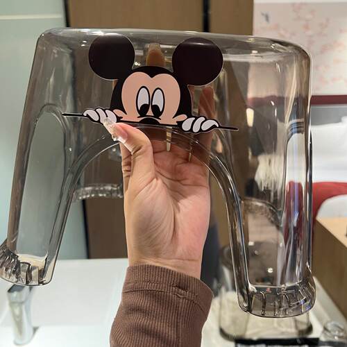 轻奢透明小凳子家用矮凳客厅茶几儿童换鞋凳加厚小型椅子塑料板凳