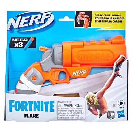 孩之宝热火NERF堡垒之夜FLARE信号软弹发射器儿童玩具枪