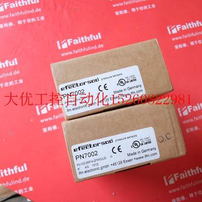 议价 PN7002 易福门全新压力感测器 PN-100-SBR14-QFRKG/U现货