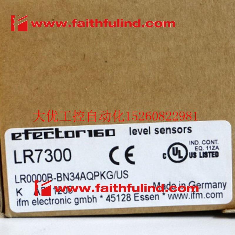 议价 LR7300易福门全新压力感测器 LR0000B-BN34AQPKG/现货