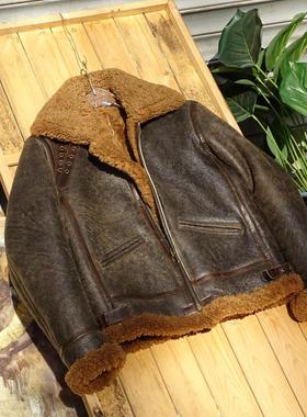 澳洲羊皮毛一体B3真皮皮衣