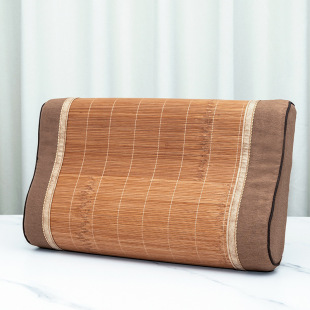 夏季凉席枕套碳化竹丝枕套麻将凉席枕套记忆乳胶枕头套 换洗枕套