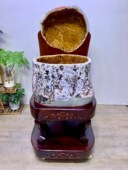 天然水晶原石黄水晶聚宝盆黄晶钱袋恐龙蛋晶洞1.4米200kg