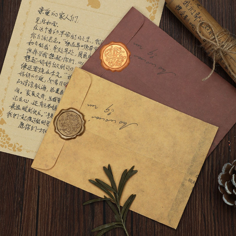 复古信封 ins风创意信封信纸复古做旧色牛皮信封高级感文艺浪漫礼物表白装饰手帐素材
