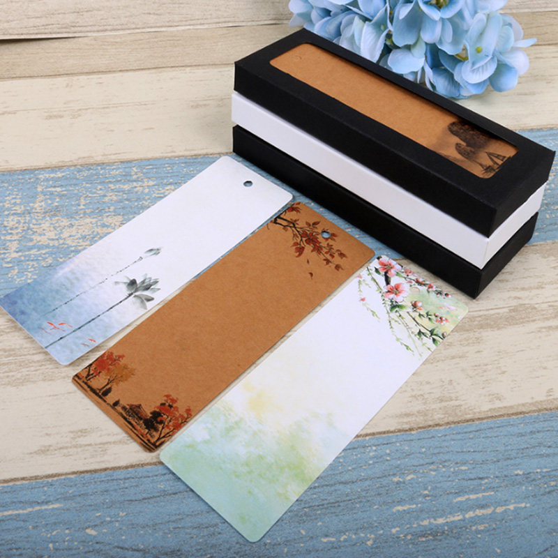 自制定学生用自写国画卡片手写古典中国风古风卡纸水彩纸书法儿童创意