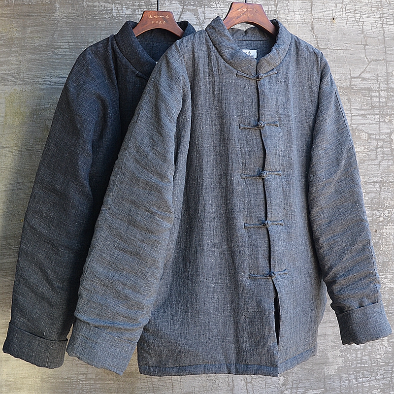 三世一木加厚冬季纽扣棉花原创