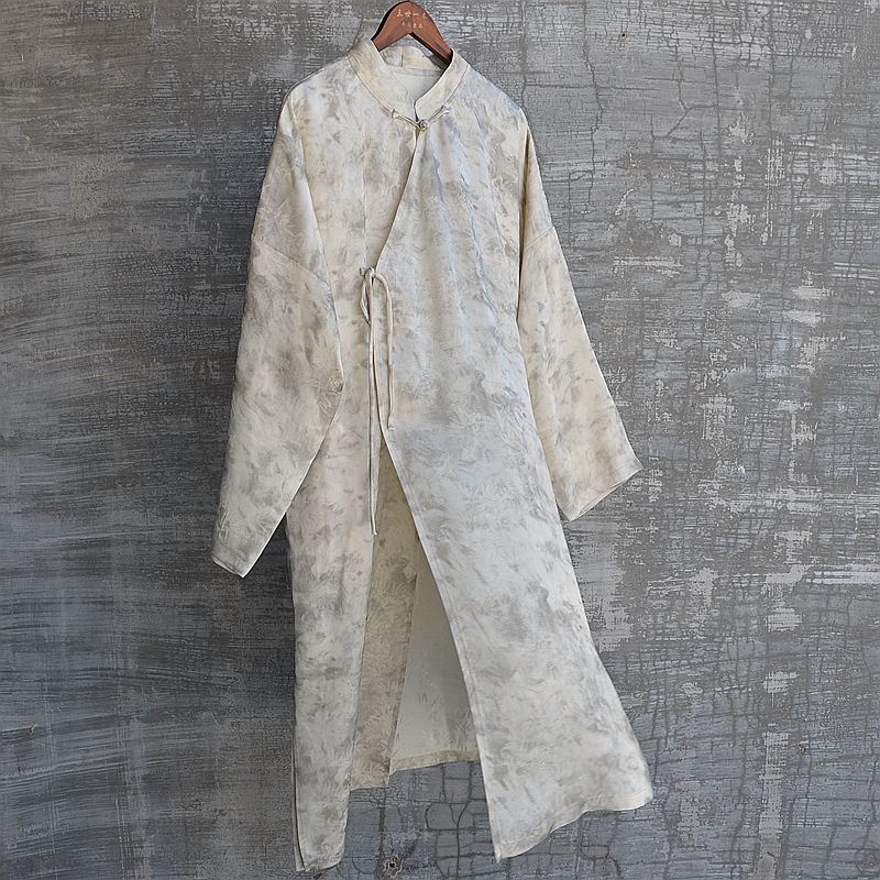 三世一木复古中长春夏长袍原创