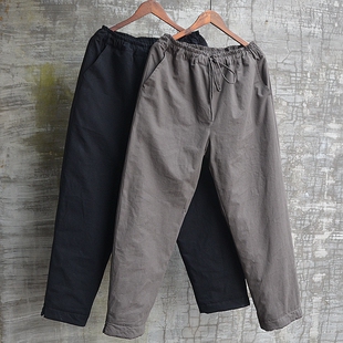 冬季 宽松大码 棉花棉裤 休闲裤 外穿可机洗百搭 保暖显瘦直筒长裤 男装