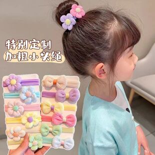 毛巾圈儿童发绳不伤发扎头绳女童发圈头饰女孩橡皮筋高弹力蝴蝶结