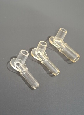 外6mm-外5mm 呼吸机Y型三通压力采样管弯头接头/L形测压小弯头
