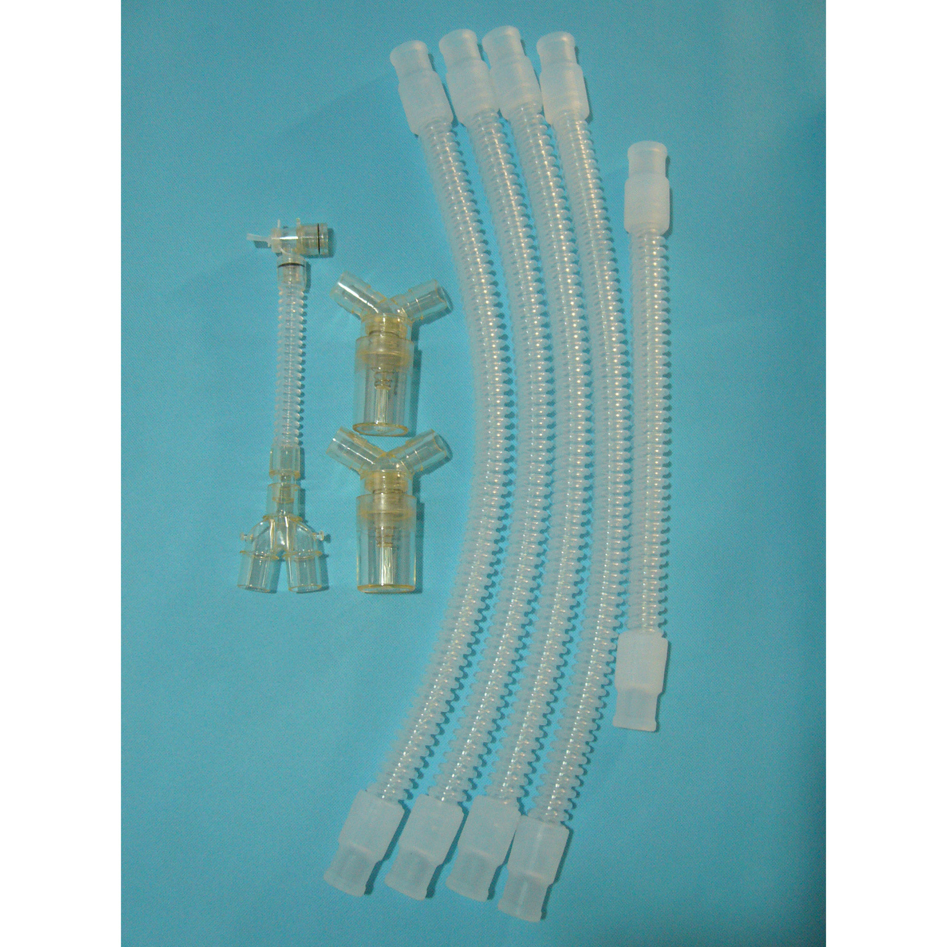 可温高压消毒重复型硅胶呼吸回路/呼吸机螺纹管路/双管双水杯有创