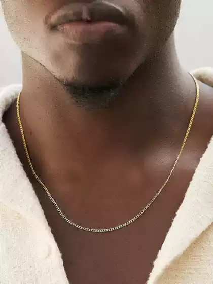 2mm Thin Cuban Chain Hiphop Minimalist Chain for Men and Women Small Gold Chain Titanium Steel Bare Chain Clavicle Chain Accessory