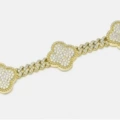 Gold, Approximately 18cm (7 Inches), 3 Flowers.