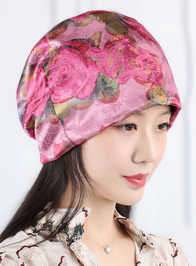 瑷玳烫金头巾帽春夏休闲女士包头