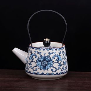 茶具新茶壶陶瓷大号家用提梁壶水壶大容量泡茶壶冷水壶凉水壶复古