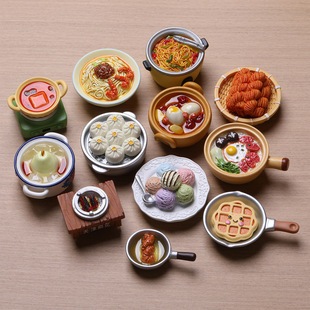 全店6件8折兔鸭家文创食仿真牛油火锅麻花冰糖雪梨冰箱贴磁力贴