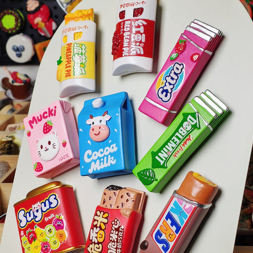 全店6件8折仿真食玩冰箱贴绿箭口香糖士力架红豆派菠萝派创意磁贴