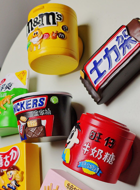 三件9折六件8折仿真m豆士力架全家桶冰箱贴零食树脂食玩磁吸装饰