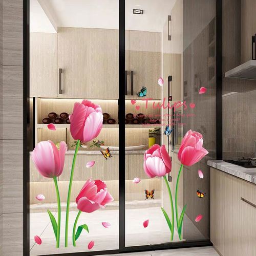 创意个性3d视觉厨房阳台玻璃推拉门贴画窗户贴纸自粘装饰品窗花贴