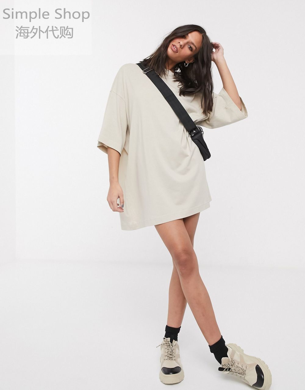 英美正品代购女装新款 oversized t-shirt 休闲宽松T恤裙百搭|ruв категории Женская одежда, футболка - от Buy2taobao.com для оказания профессиональной услуги покупки агента Taobao