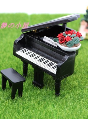 1:12微缩娃娃屋dollhous迷你家具 仿真模型儿童diy三角钢实木琴架