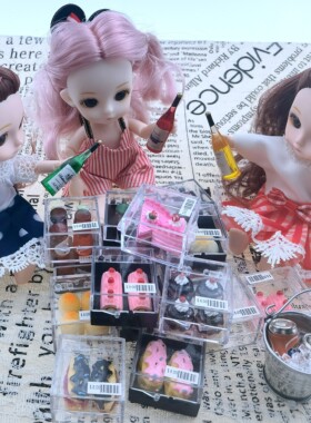 DOLLHOUSE娃屋配件 过家家场景模型微缩食玩迷你仿真盒子食物蛋糕