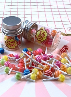 DOLLHOUSE小布娃娃屋配件diy场景模型微缩食玩迷你彩色棒棒糖模型