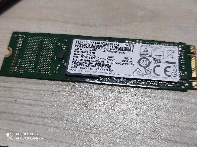 lenovo 联想 100s-14ibr 三星cm871a 128g m.2 sata