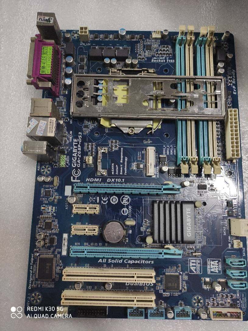 技嘉ga-z68p-ds3主板 1155针 ddr3 全固态独显大板 sata 3.