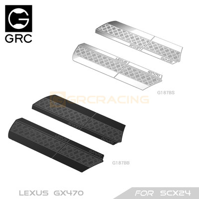 GRC SCX24 雷克萨斯侧裙不锈钢装饰片仿真车壳金属 #G187BS/B
