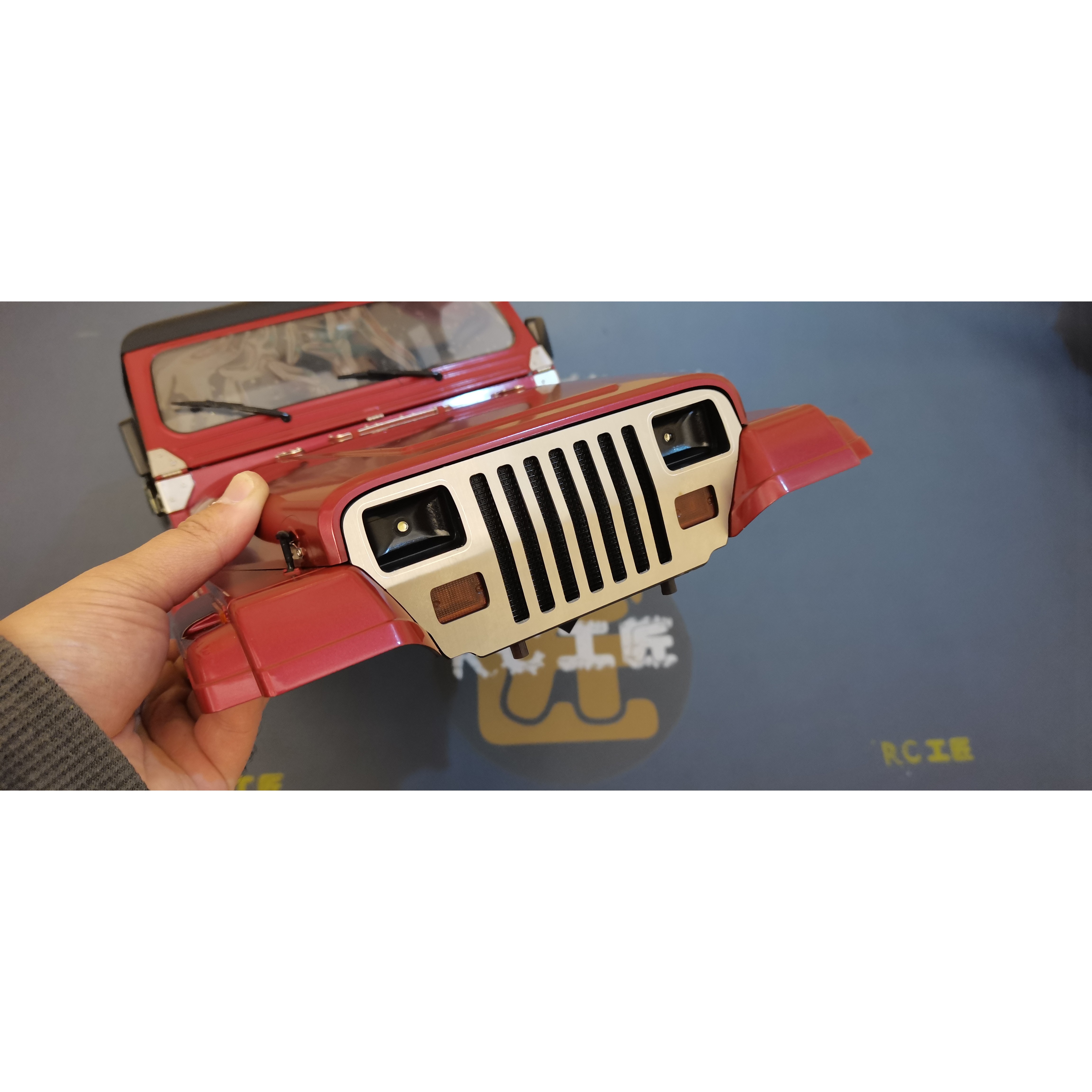 FMS1:10 探险家 金属改装件fms攀爬车yj牧马人金属前脸金属合页
