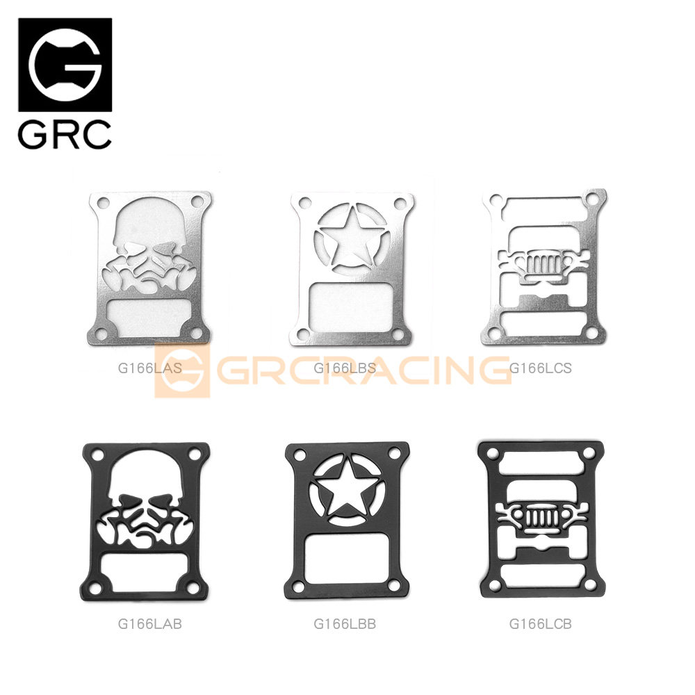 GRC SCX10三代牧马人尾灯装饰片 生化人/美队/吉普车 logo#G166L