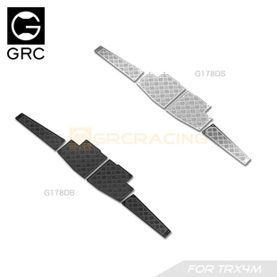 GRC TRX4M 卫士前杠防滑装饰片 不锈钢仿真车壳金属保护#G178DS/B