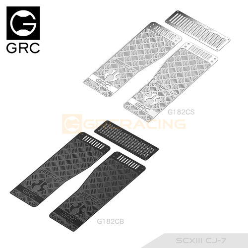 GRC SCX10 III CJ-7机盖散热格栅不锈钢装饰片金属 仿真#G182CS/B