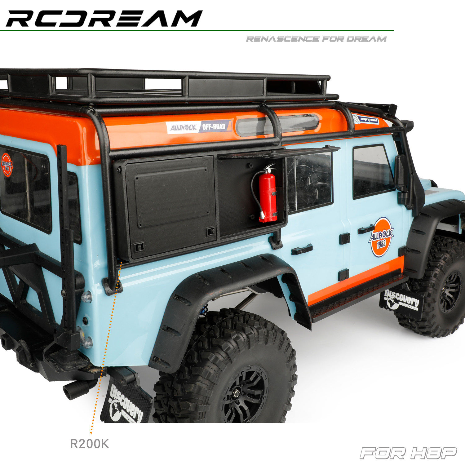 RCDream H8H工具箱侧窗扩展箱书包侧边箱 美嘉欣卫士仿真改装配件图片
